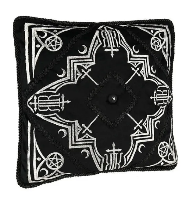 Restyle AMARIS CUSHION Black pillowcase with gothic arches