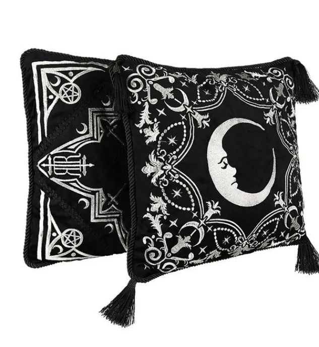 Restyle AMARIS CUSHION Black pillowcase with gothic arches