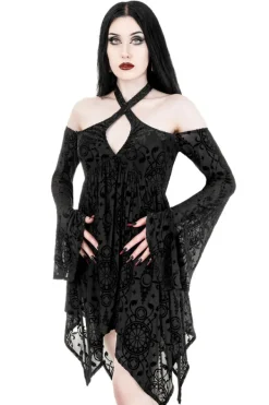 Restyle ARMAROS BURNOUT MINI DRESS
