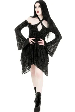 Restyle ARMAROS BURNOUT MINI DRESS