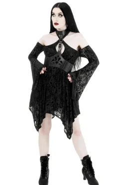 Restyle ARMAROS BURNOUT MINI DRESS