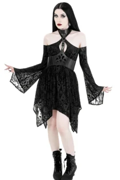 Restyle ARMAROS BURNOUT MINI DRESS