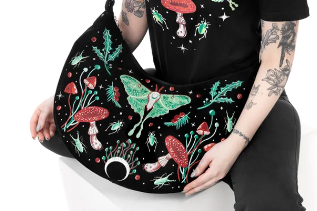 Restyle AUTUMNAL EQUINOX HOBO BAG with magical embroidery