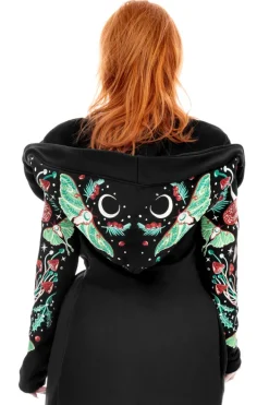 Restyle AUTUMNAL EQUINOX HOODIE with embroidery luna moths