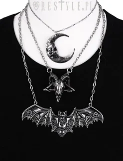 Restyle Bat pendant, Lace wings, gothic necklace "LACE BAT SILVER PENDANT"