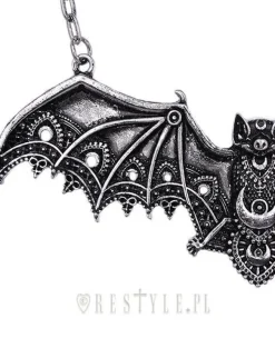 Restyle Bat pendant, Lace wings, gothic necklace 