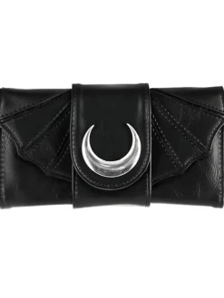 Restyle Bat Wings Wallet PU Crescent Gothic Moon purse