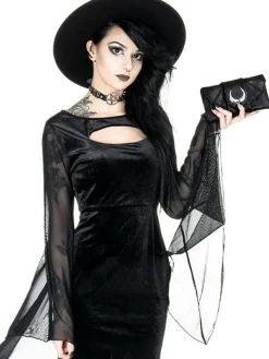 Restyle Bat Wings Wallet PU Crescent Gothic Moon purse