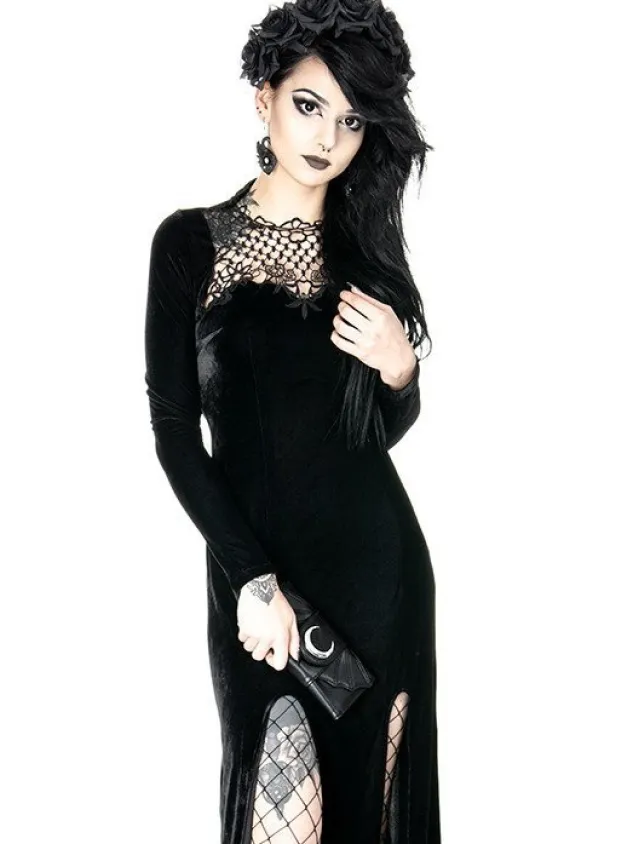 Restyle Bat Wings Wallet PU Crescent Gothic Moon purse