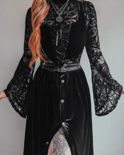 Restyle BATWING LACE UP CROP TOP