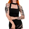 Restyle BEADED ISADORA BLOUSE with a square neckline and a choker