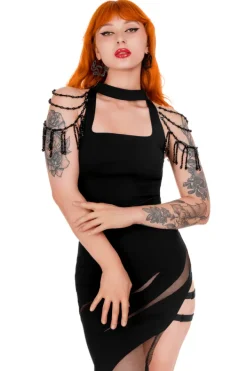 Restyle BEADED ISADORA BLOUSE with a square neckline and a choker