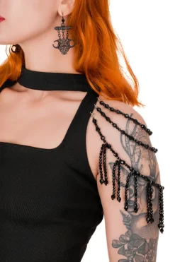 Restyle BEADED ISADORA BLOUSE with a square neckline and a choker
