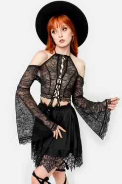 Restyle BELLADONNA LONG SLEEVE LACE TOP