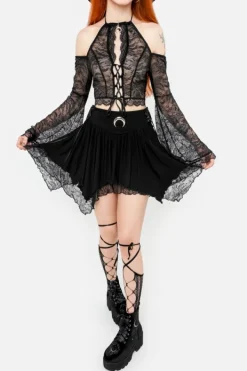 Restyle BELLADONNA LONG SLEEVE LACE TOP