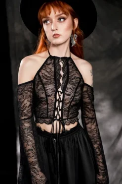 Restyle BELLADONNA LONG SLEEVE LACE TOP