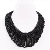 Restyle Big evening collar, black beaded choker, gothic necklace "FRANCES CHOKER"