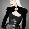 Restyle BLACK ARMOR Faux leather hourglass underbust corset gothic