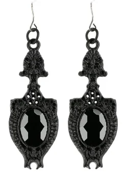 Restyle Black Earrings Dark Mirror