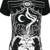 Restyle Black fitted blouse CAT SABBATH CLASSIC t-shirt