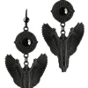 Restyle Black Gothic Angel Earrings