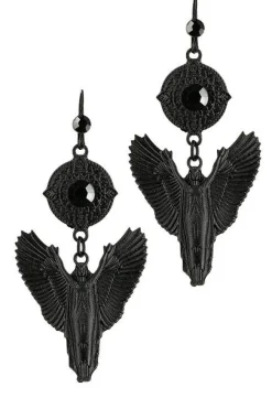 Restyle Black Gothic Angel Earrings