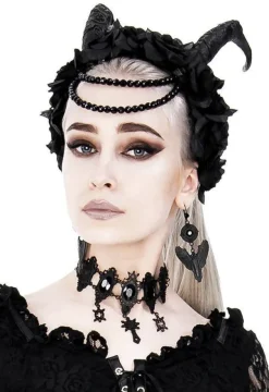 Restyle Black Gothic Angel Earrings