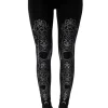 Restyle Black gothic Baroque Leggings crescent print