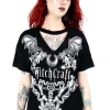 Restyle Black gothic choker top Witchcraft