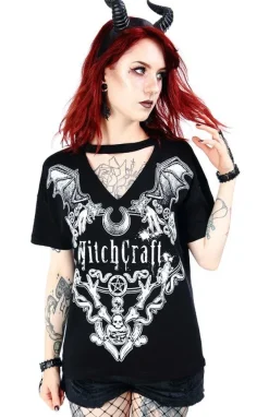Restyle Black gothic choker top Witchcraft