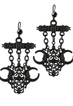 Restyle Black Gothic Fortune Teller Earrings