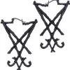 Restyle Black gothic hoop earrings, occult jewellery "BLACK LUCIFER SIGIL EARRINGS"