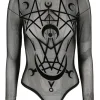 Restyle Black gothic jumpsuit MOON CHILD MESH BODYSUIT
