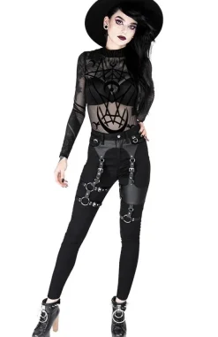 Restyle Black gothic jumpsuit MOON CHILD MESH BODYSUIT