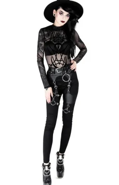 Restyle Black gothic jumpsuit MOON CHILD MESH BODYSUIT