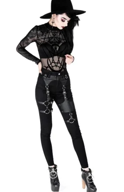 Restyle Black gothic jumpsuit MOON CHILD MESH BODYSUIT