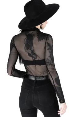 Restyle Black gothic jumpsuit MOON CHILD MESH BODYSUIT