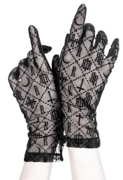 Restyle Black gothic mesh LUXURIOUS GOTH GLOVES