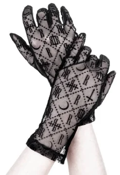 Restyle Black gothic mesh LUXURIOUS GOTH GLOVES