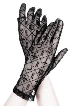 Restyle Black gothic mesh LUXURIOUS GOTH GLOVES