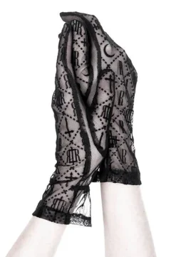 Restyle Black gothic mesh LUXURIOUS GOTH GLOVES