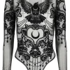 Restyle Black gothic RAVEN MESH BODYSUIT