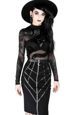 Restyle Black gothic SNAKE MESH BODYSUIT