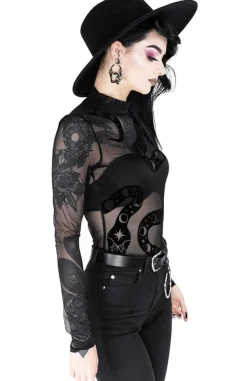 Restyle Black gothic SNAKE MESH BODYSUIT