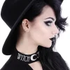 Restyle Black gothic Wide brim hat, stiff, nugoth headdress "WITCH"
