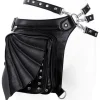 Restyle Black hip bag with pockets, pocket belt, wing bag, gothic utility belt"BAT HOLSTER BAG"
