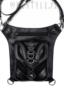 Restyle Black hip bag with pockets, pocket belt, steampunk utility belt "DRAGON HOLSTER BAG"