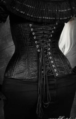 Restyle Black jacquard underbust longline corset 