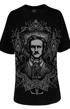 Restyle Black oversized t-shirt EDGAR POE OVERSIZED