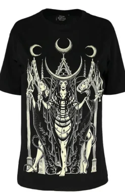Restyle Black oversized t-shirt goddess HECATE OVERSIZED